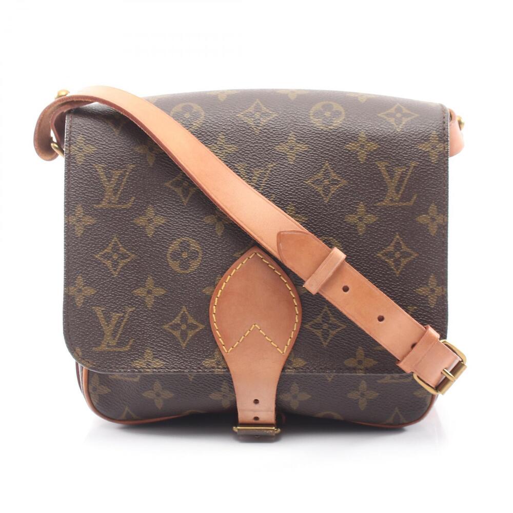 Louis Vuitton Cartouchiere Shoulder Bag Canvas Leather Monogram Brown